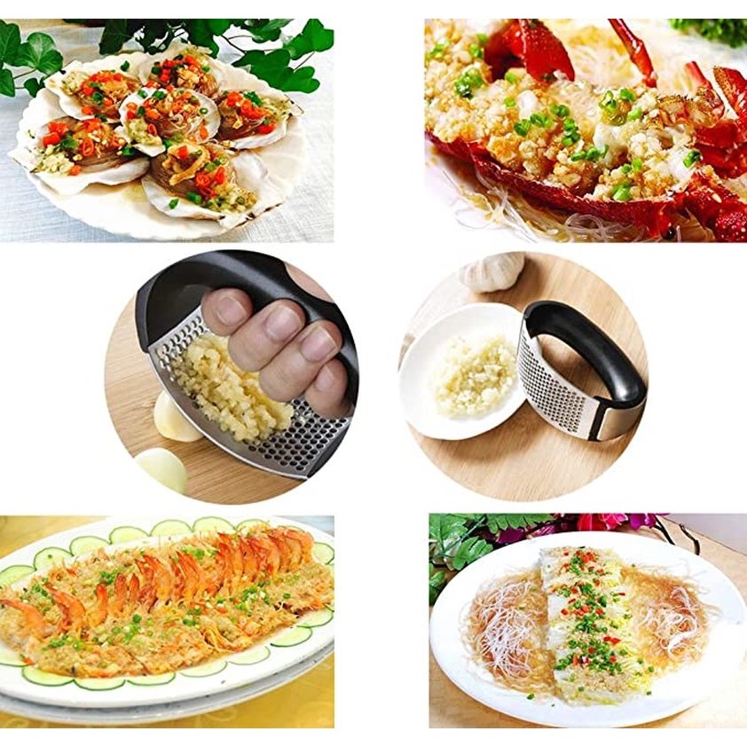 Mới 1 Dụng Cụ Nghiền Tỏi Bằng Thép Không Gỉ