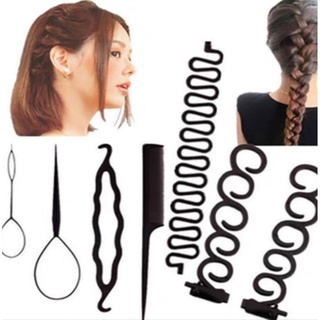 Combo bộ dụng cụ búi tóc thắt bím  cho bé siêu đẹp