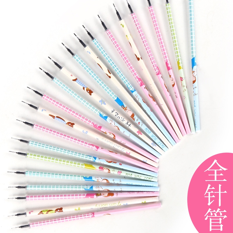 Ruột thay thế bút bi gel, bút nước in hình hoạt hình dễ thương CREAMY, ngòi 0.5mm mực đen