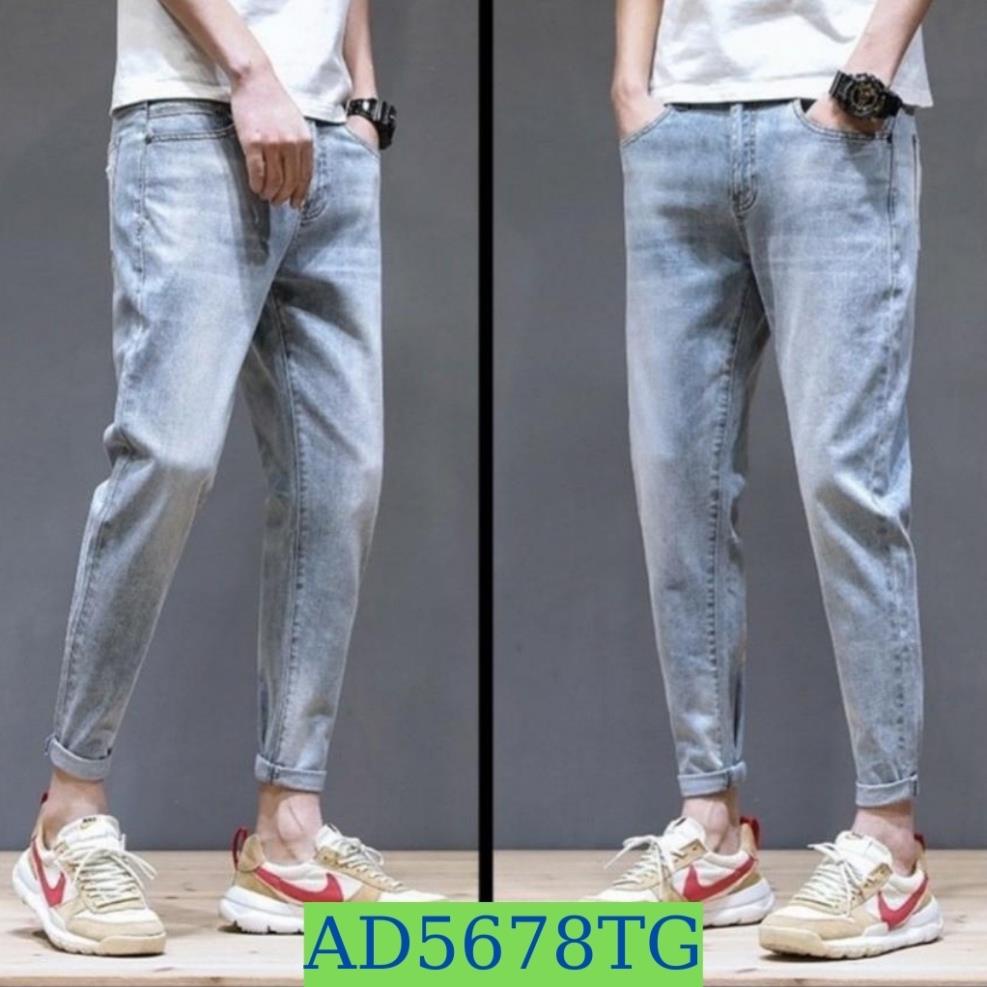 Quần jean nam, quần bò nam xanh nhạt, chất bò cao cấp cực đẹp AD5678 co dãn mẫu hottrend hàn quốc 2022 Tenji9 Shop Đẹp