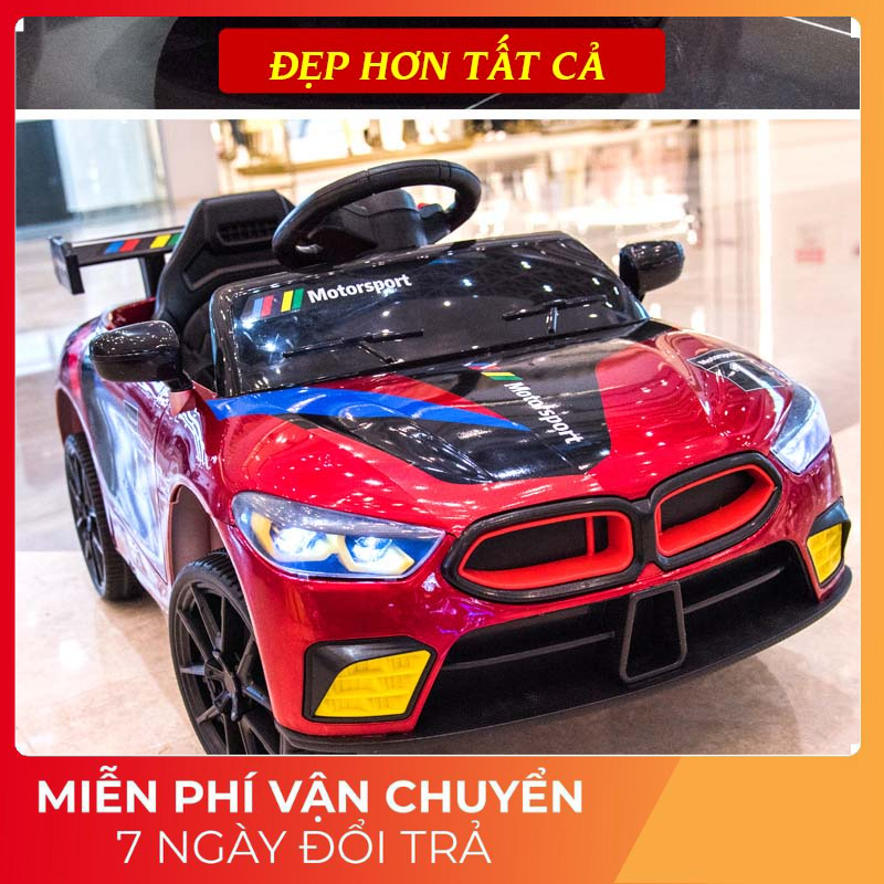 Xe Ôtô điện trẻ em 808 kiểu dáng BMW bé tự lái có điều khiển từ xa , lỗi 1 đổi 1D