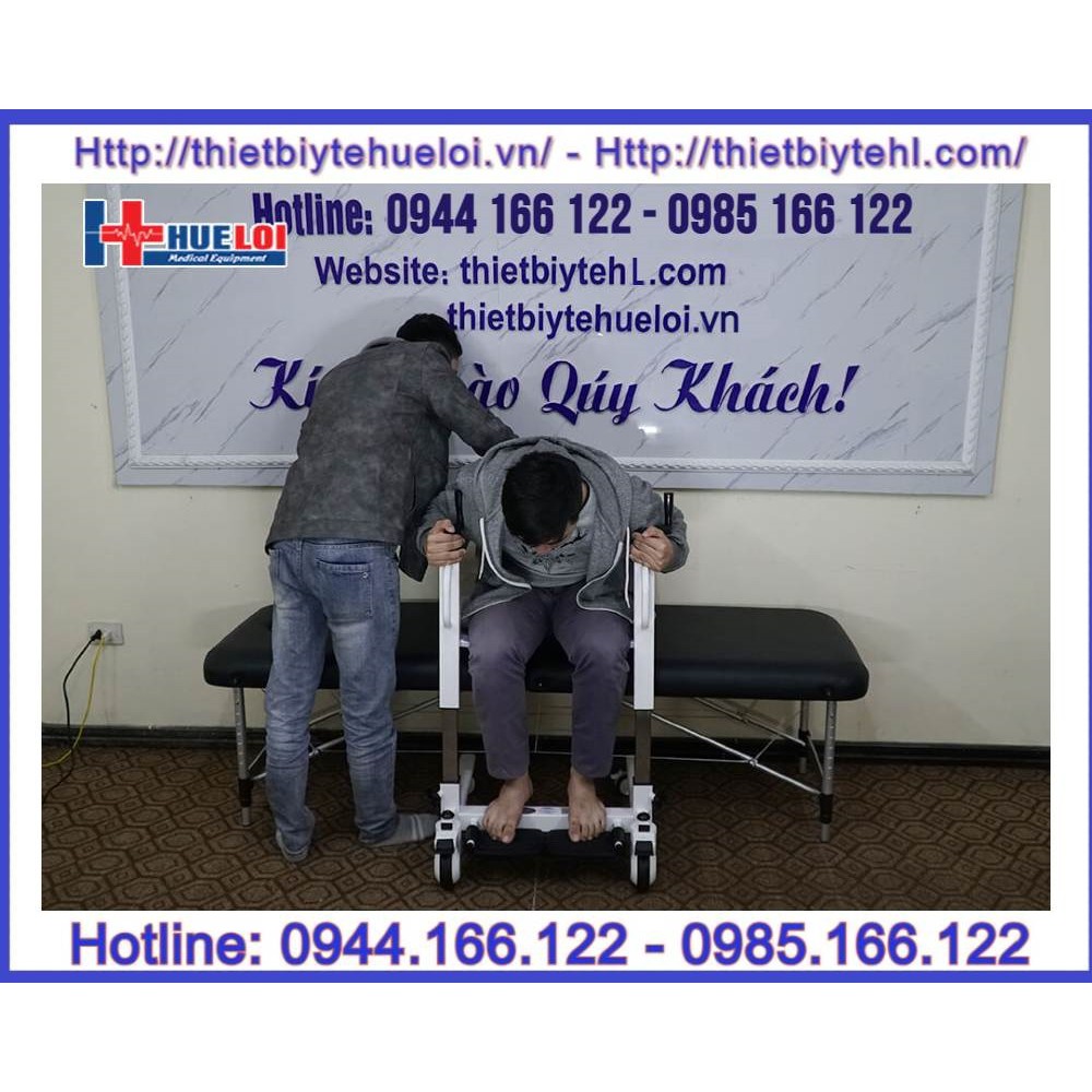 Xe lăn nâng hạ bệnh nhân ghép mảnh có bô