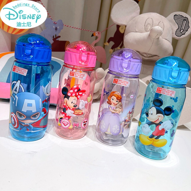 Bình Nước Bằng Nhựa Họa Tiết Chuột Minnie Disney 450ML