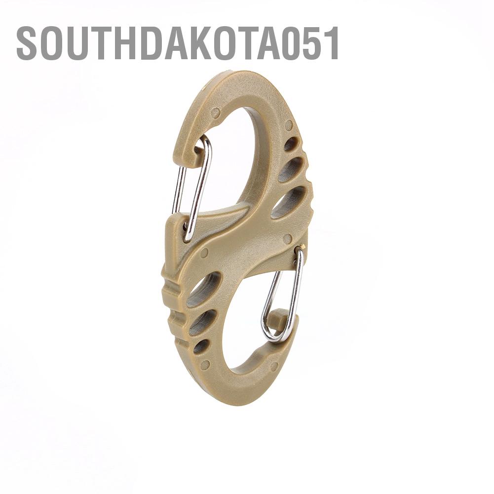 Móc carabiner hình chữ S với khóa đôi mini dành cho leo trèo