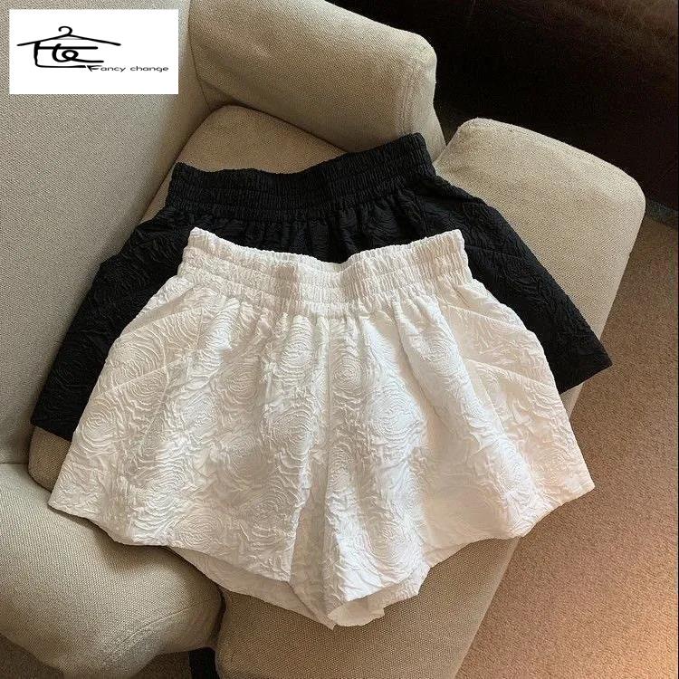 Quần Short Thể Thao Lưng Cao Dáng Chữ a Ống Rộng Thời Trang Mùa Hè Cho Nữ