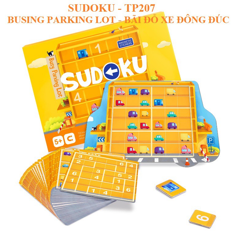 [GIÁ TỐT- 2 CHỦ ĐỀ ẢNH THẬT] Trò Chơi Ô Chữ Trí Tuệ Sudoku TOI Cho Bé 5 Tuổi