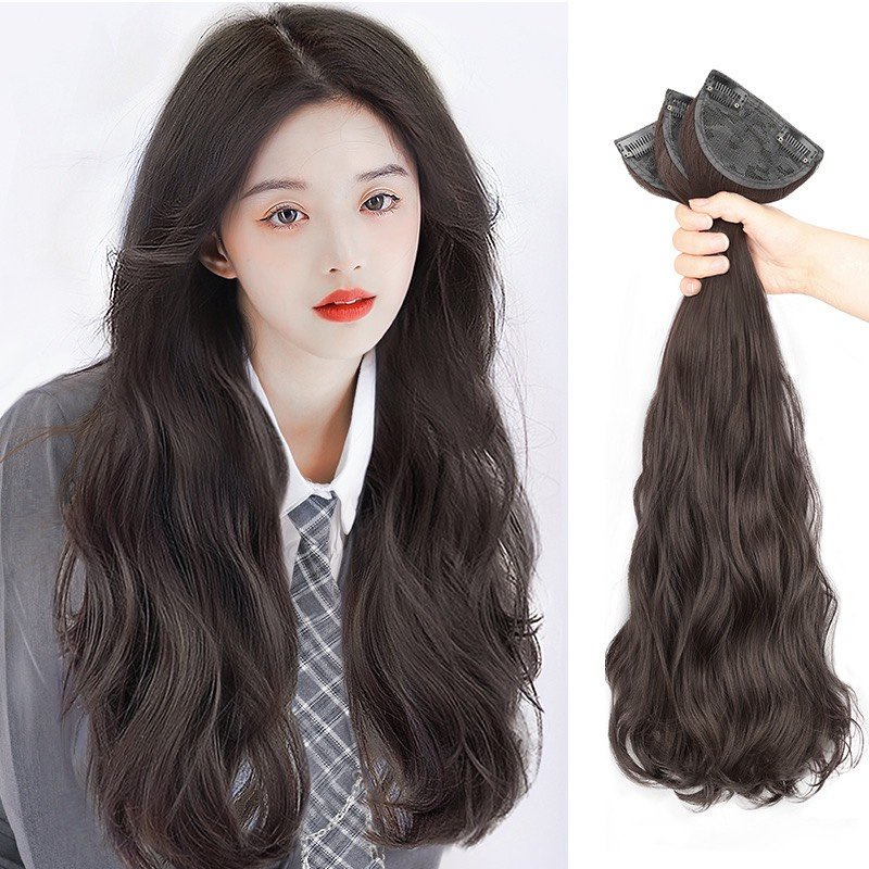 Set 3 dải tóc giả đẹp Vituni tóc kẹp phím xoăn sóng Hàn Quốc TG16