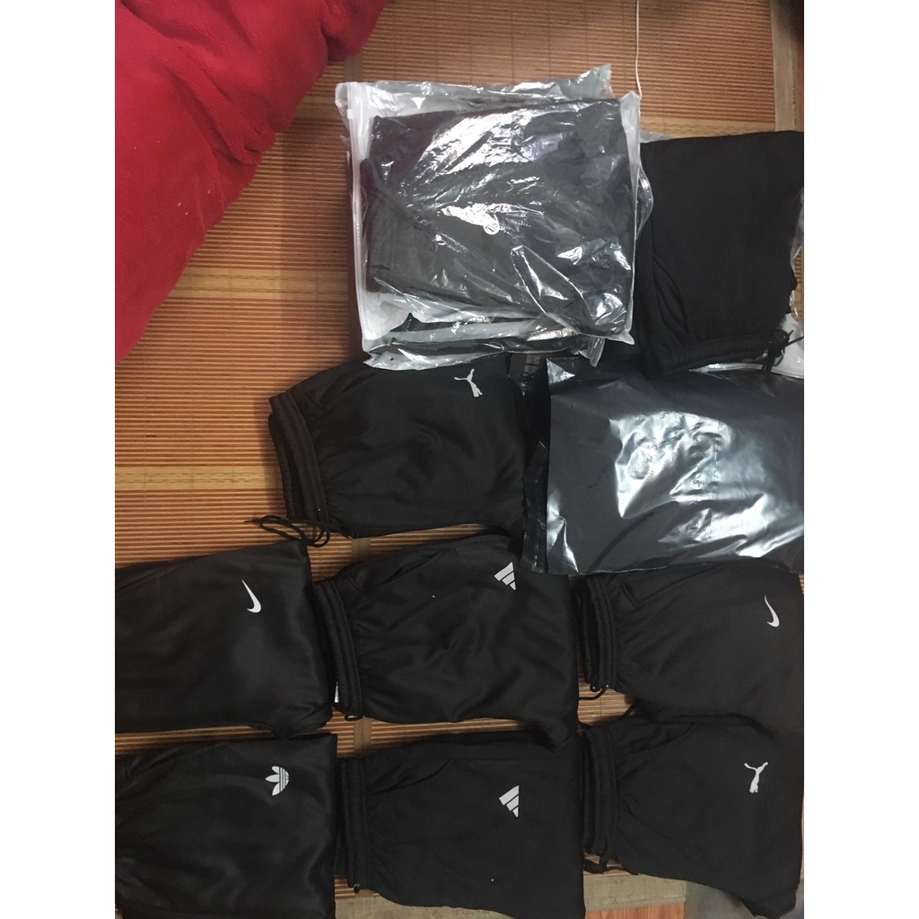 Quần nỉ lót lông cừu, quần jogger nỉ lông nam nữ cao cấp, vải trơn không xù giữ ấm mùa đông