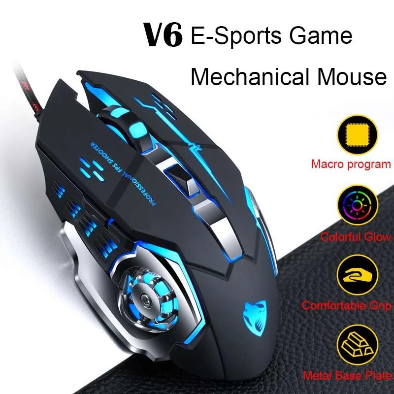 Chuột quang chơi game 8D 3200DPI có dây chuyên nghiệp cho Laptop/PC