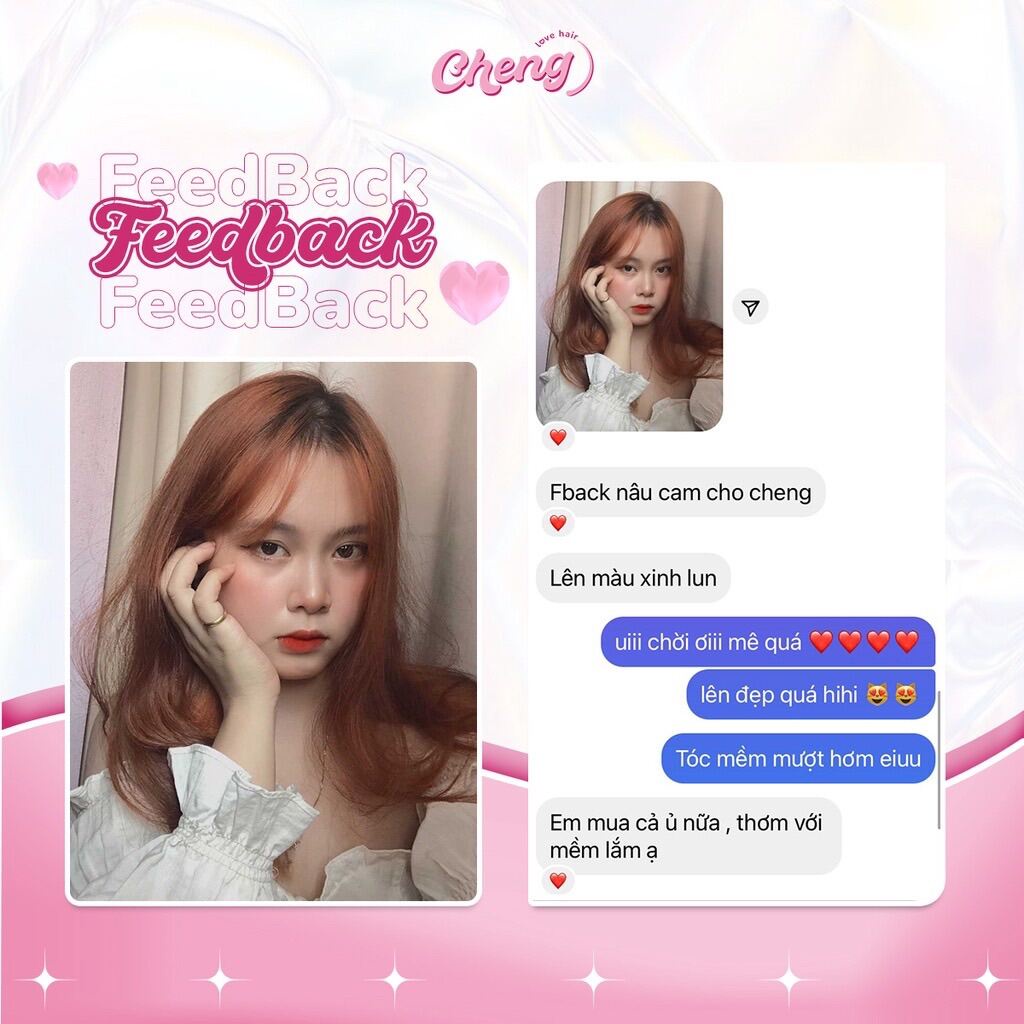 Nhuộm Tóc Màu NÂU CAM Không Tẩy