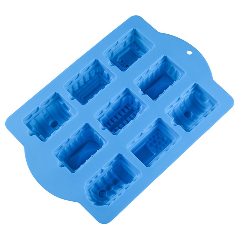 Khuôn Silicone Tạo Hình Đoàn Tàu Xe Lửa Trang Trí Bánh