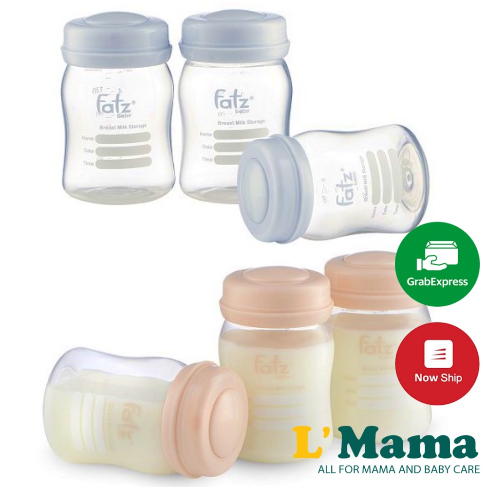Bộ 3 Bình Trữ Sữa Mẹ 150ml  Chính Hãng FatzBaby / FB0120N Không Chưa BPA