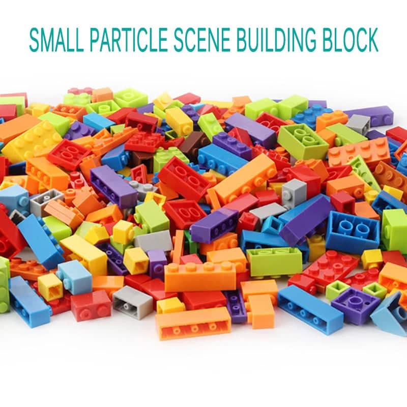 Bộ đồ chơi lego xếp hình sáng tạo lắp ráp cầu trượt thả bi  344 và 174 chi tiết cho bé