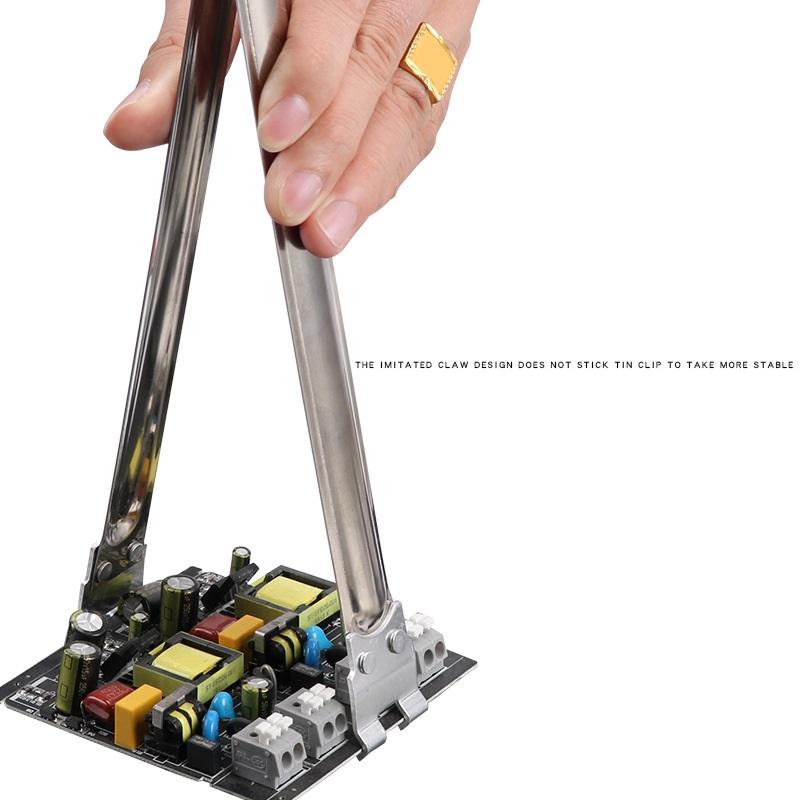 Tay cầm kẹp 3 răng gắp linh kiện , mạch điện tử , gắp nồi đa năng không gỉ dày ,chịu nhiệt độ cao