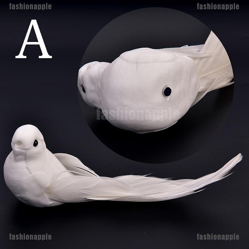 Chú Chim Bồ Câu Mini Bằng Xốp Phối Lông Vũ Màu Trắng Có Nam Châm