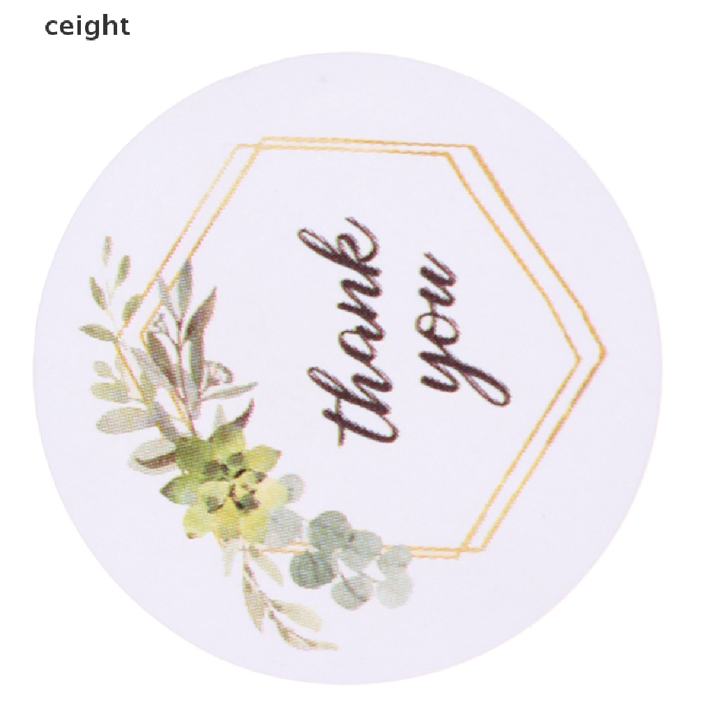 Cuộn 500 Miếng Dán Niêm Phong Bao Bì In Chữ Thank You Độc Đáo Tiện Dụng