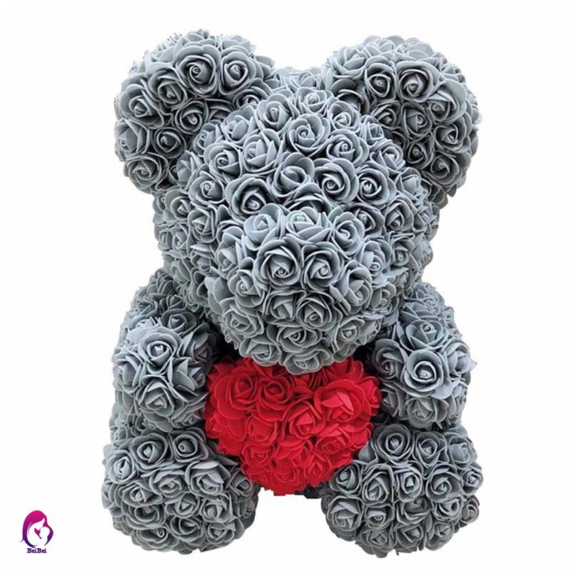 Gấu bông hoa hồng bằng xốp đáng yêu dùng làm quà tặng Valentine