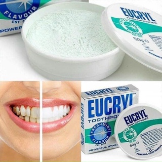 Bột tẩy trắng răng cấp tốc từ Anh Quốc EUCRYL 50g