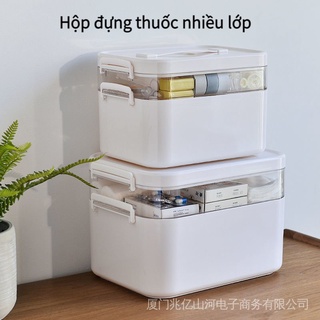 Special Price Stock medicine box household storage box multi-layer medical first aid box multi-functional storage box medicine storage box Large Capacity Storage Box Portable storage box