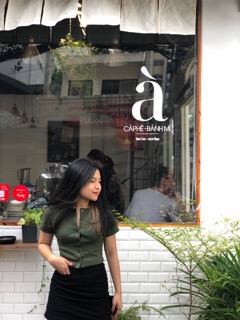 Áo Button Croptop