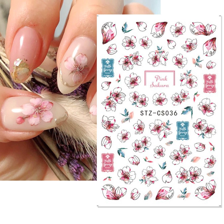 Miếng Dán Trang Trí Móng Tay Hình Bướm 3D