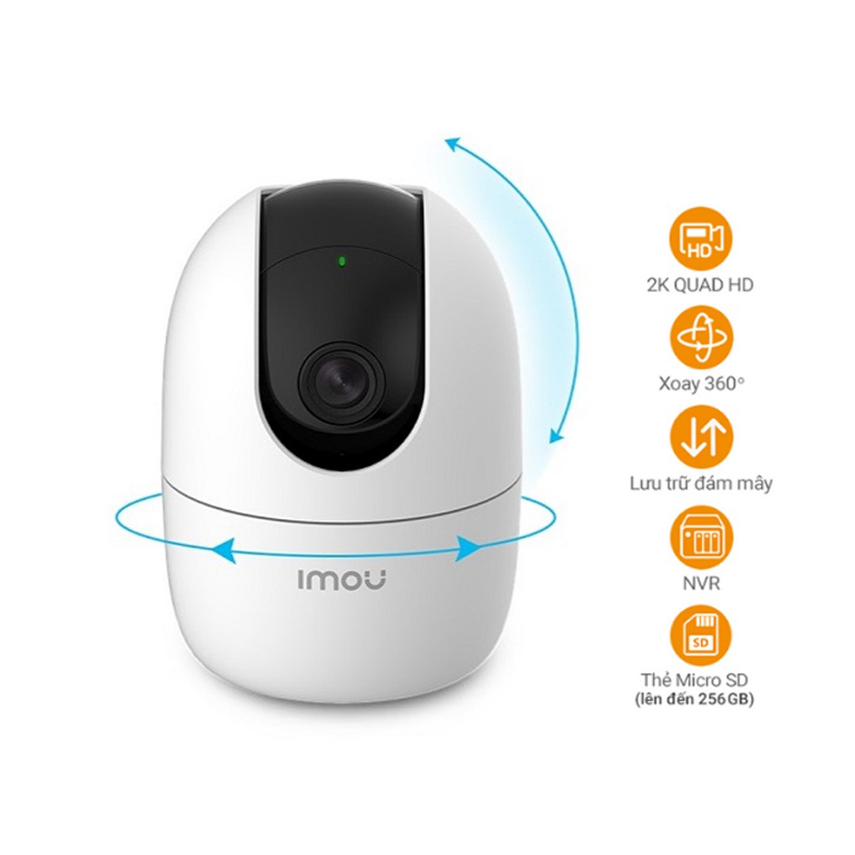 Camera IP WIFI Xoay 360 Trong nhà 2M 4M Imou Ranger2 A42P 4MB 2K Siêu Nét, A22EP 1080P Còi Hú Báo Động, Chính hãng BH24T