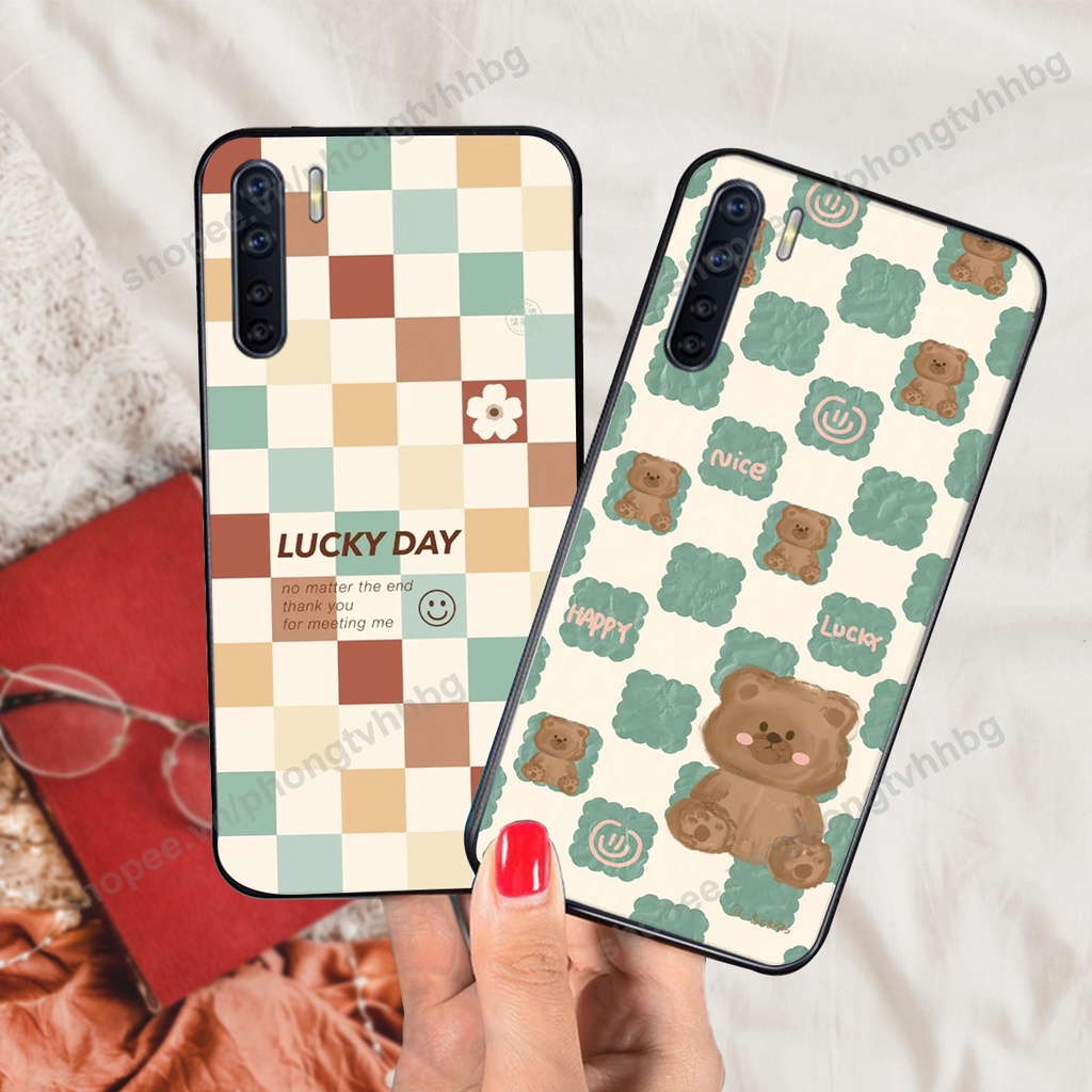 Ốp lưng Oppo Reno3 / Reno3 Pro / Reno 3 trái tim gấu thể thao , smile mặt cười cực cute