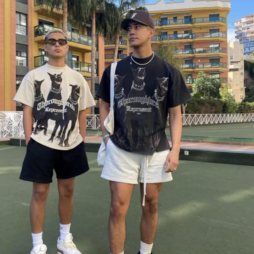 Áo thun unisex Dobermann áo thun nam nữ tay lỡ cotton cao cấp