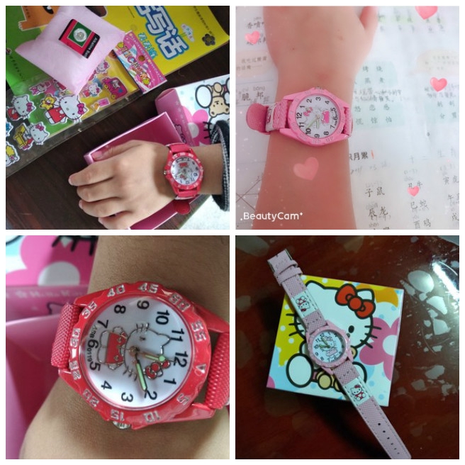 Đồng Hồ Hello Kitty Chống Thấm Nước Cho Bé Gái