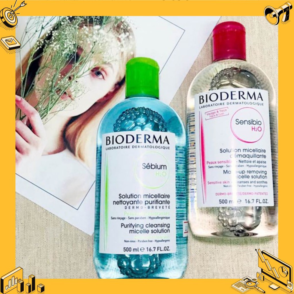 [NỔI BẬT] Nước Tẩy Trang Bioderma H2O 500ml Créaline Hồng, Sébium Xanh [NỔI BẬT] | BigBuy360 - bigbuy360.vn