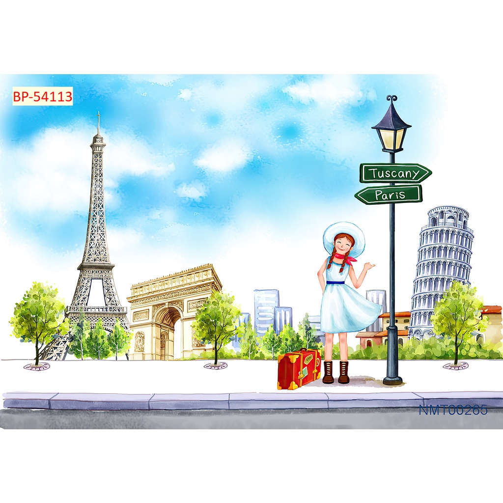 Tranh Dán Tường Phòng Trẻ Em Hoạt Hình Ngộ Nghĩnh Tặng Keo Và Dụng Cụ Dán