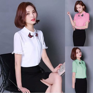 Áo Sơ Mi Nữ Thêu Bươm Bướm