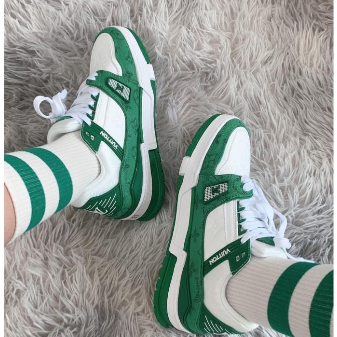 Giày Louis vuitton LV_ Xanh lá, Đen, Hồng 2 bản cực đẹp, Giày thể thao Nam Nữ, Giày louis vuitton Tặng Box + Sẵn Hàng