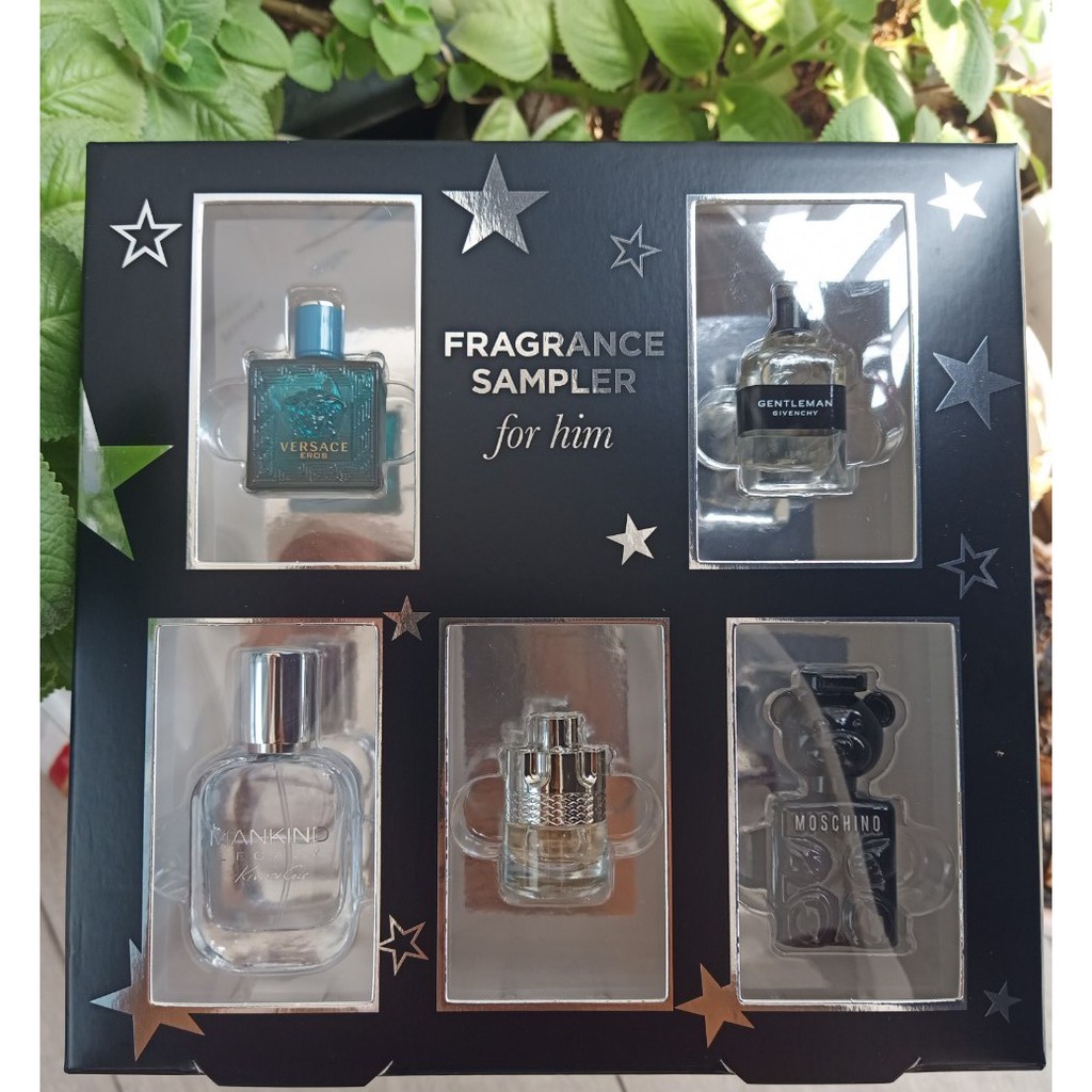 Bộ Nước Hoa Macy's Fragrance Sampler for Him, Nước Hoa Cho Nam cao Cấp, Lọ Mini 5ml, Thơm Rất Lâu.