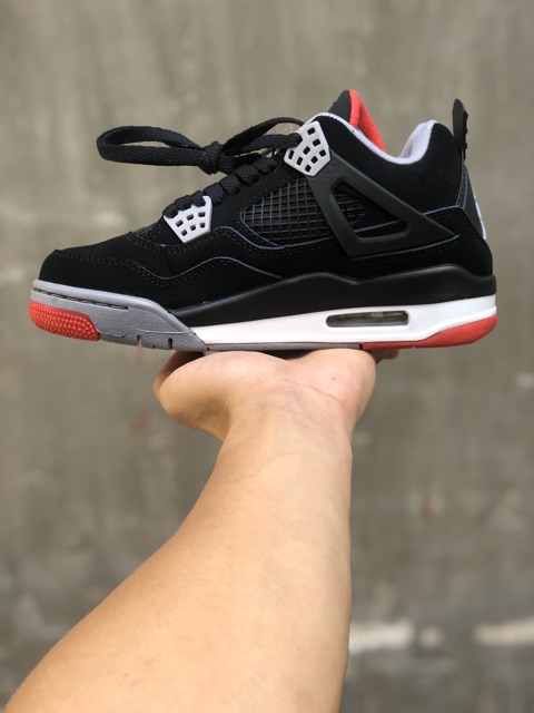 Giày sneaker JD4  đen viền đỏ phiên bản cao cấp
