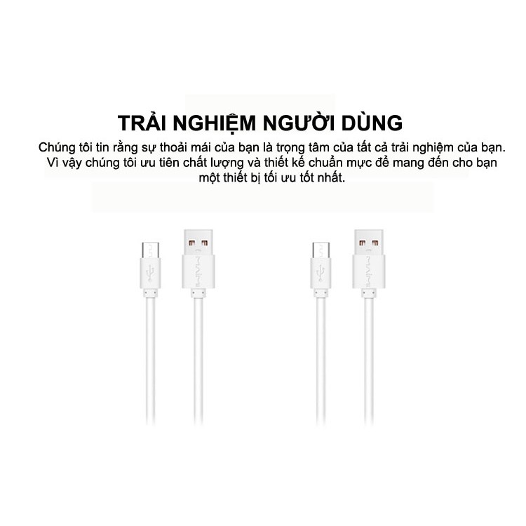 Dây cáp sạc nhanh Maimi M215 - Hỗ trợ cáp sạc Type-C và Lightning tương thích tất cả các dòng điện thoại 2020