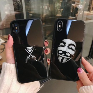 Ốp lưng iphone - ốp kính hình mặt nạ dành cho iphone 6 đến 14promax - k249