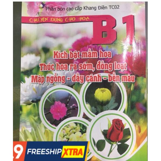 Phân bón chuyên dùng cho hoa cúc _ B1 - Sai hoa, màu đẹp - TÁCH GÓI TÚI ZIP 30 GAM