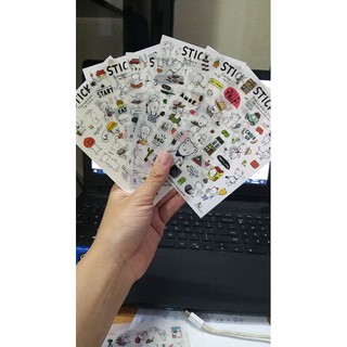 set 6 tấm Transparent sticker