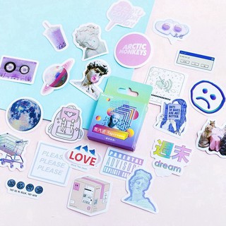 Hộp 45 miếng sticker hội họa phong cách vintage