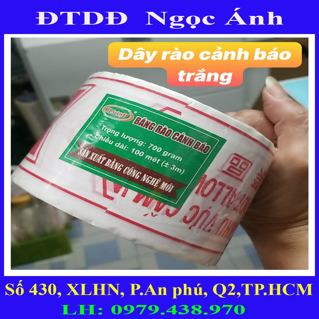 Dây băng rào cảnh báo màu vàng, màu trắng