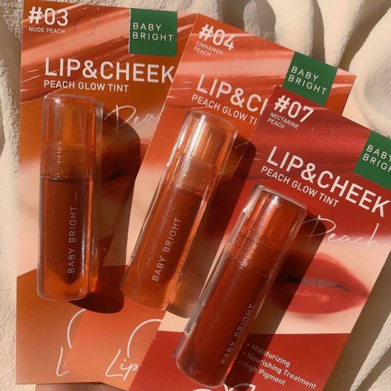 🍓 [3in1] Lip & Check Baby Bright Chuẩn Store Thái Lan - vừa làm son môi, vừa làm má hồng và phấn mắt 🍓