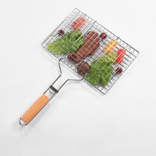 Vỉ nướng inox, kẹp nướng thịt, chả, nướng thực phẩm than hoa cao cấp