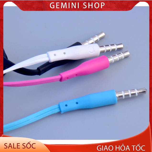 Tai Nghe Có Dây 3.5mm QR1 nhét tai in ear có mic Cho điện thoại giá rẻ GEMINI SHOP