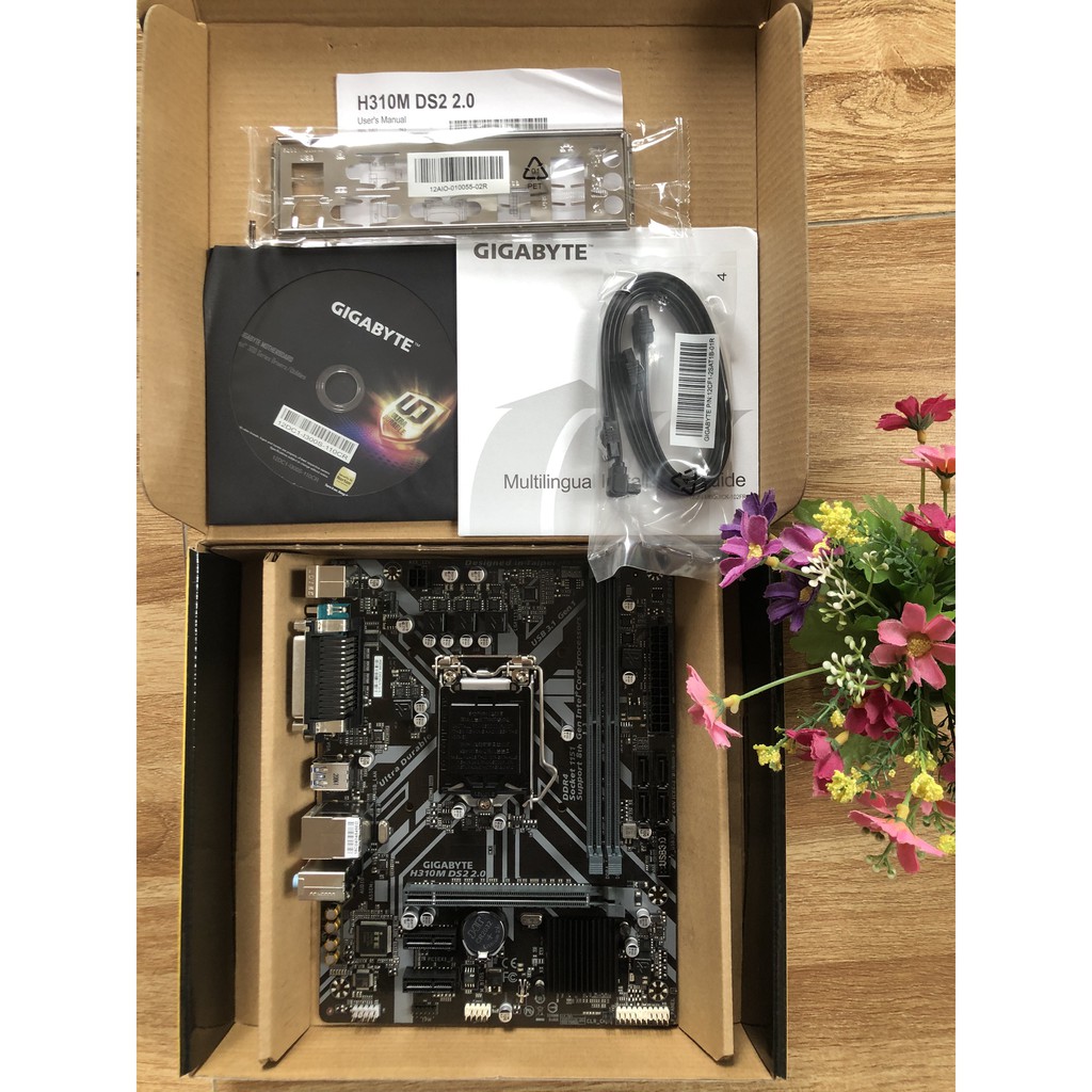 Main Gigabyte H310M-DS2 (Chipset Intel H310/ Socket LGA1151/ VGA onboard/2 khe RAM DDR4) - Bảo hành Chính hãng 3 năm