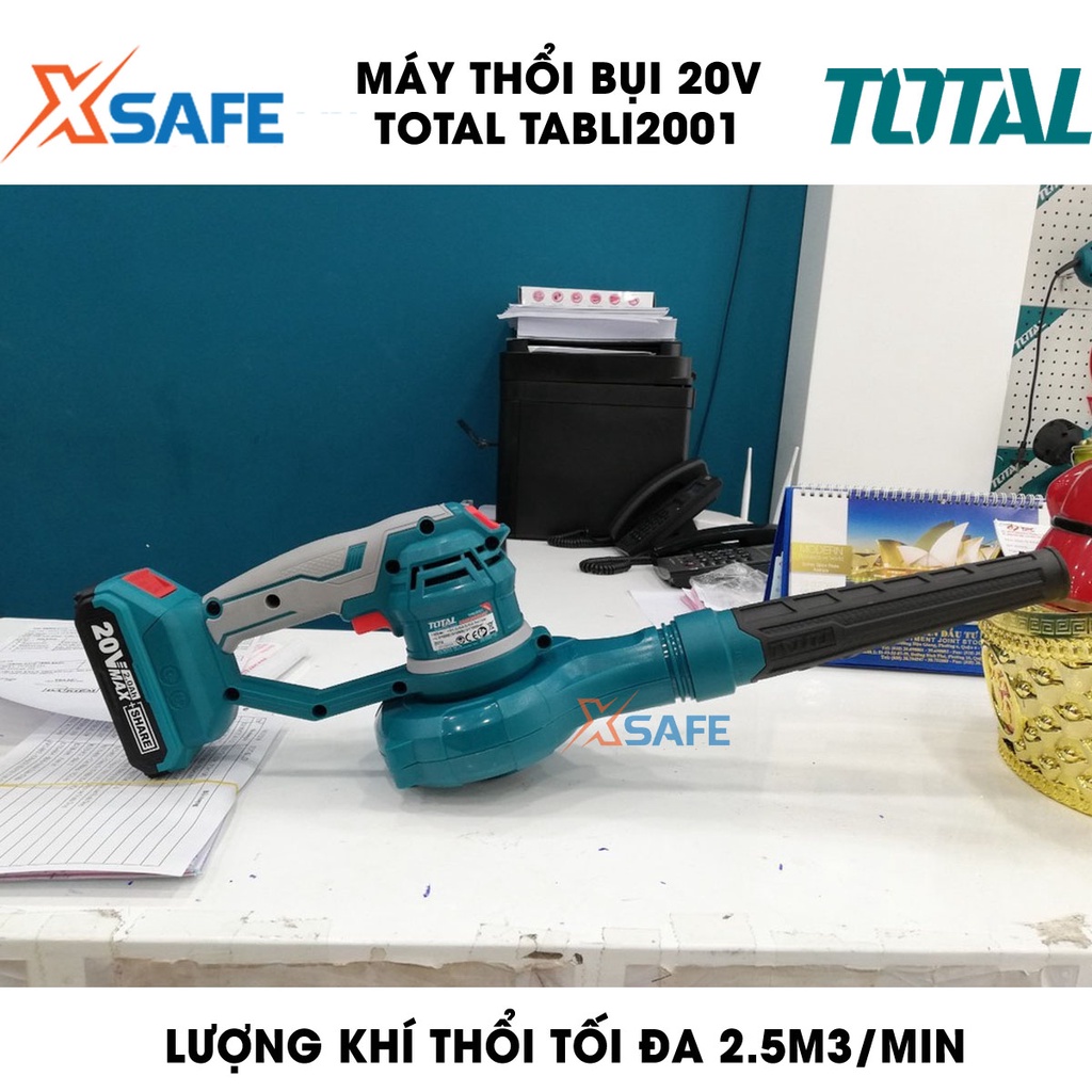 Máy thổi bụi dùng Pin 20V TOTAL TABLI2001 ba tốc độ (Không kèm pin, sạc) Máy thổi bụi cầm tay lượng thổi tối đa 2.5m3/ph