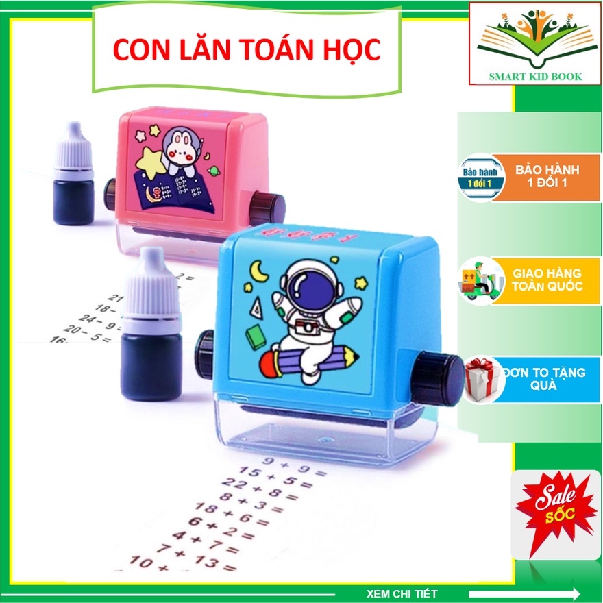 Con Lăn Phép Tính Toán Học 4 phép tính Cộng, Trừ, Nhân, Chia