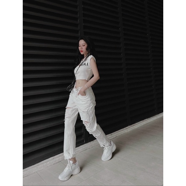 ÁO LEN CROPTOP BAL MANN CỔ ĐỨC, ÁO LEN SÁT NÁCH HOTTREND MS10388