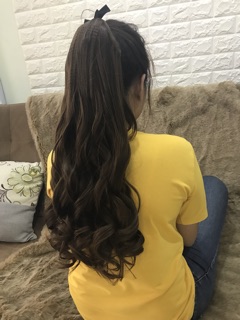 Tóc cột xoăn lọn đuôi [HÌNH THẬT TỰ CHỤP]