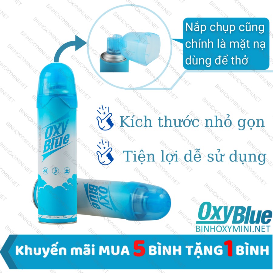 Bình Oxy Mini Cầm tay cung cấp Oxy tinh khiết 99% (Khuyến mãi Mua 5 Tặng 1)